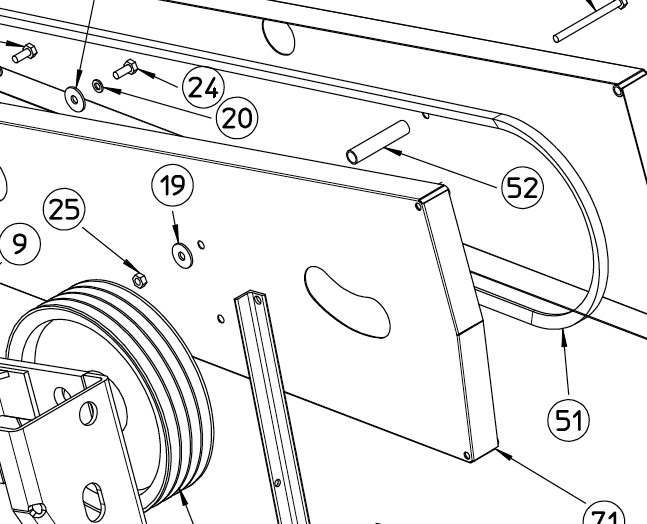 V-BELT, DM-S DISC MOWER, 620.251