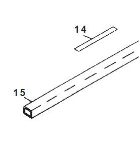 TUBING, SQUARE 2.00 x 12.875