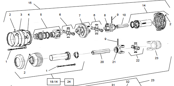 PTO SHAFT SR/320 630.708