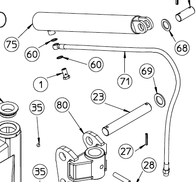 HOSE, DM-S SERIES LIFT CYLINDER, 630.949