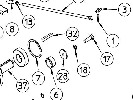 KEY, DM-S INPUT SHAFT, 630.969