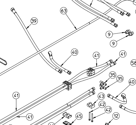 HYDRAULIC HOSE 0.25 640.125