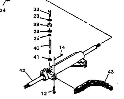 Swing cylinder and chain