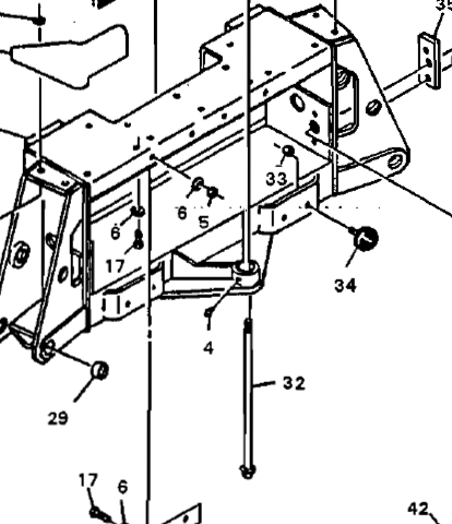 BOLT, SWING POST, BACKHOE MD2