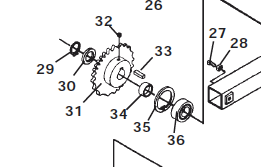 trencher sprocket assy