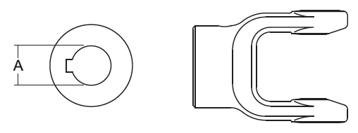 IMPLEMENT YOKE, 1-⅛" ROUND BORE, BYPY 2