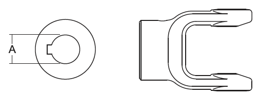 IMPLEMENT YOKE, 1-3/16" ROUND BORE, BYPY 2