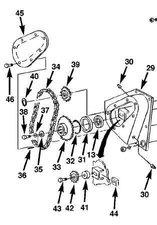 Preaseeder side drive breakdown