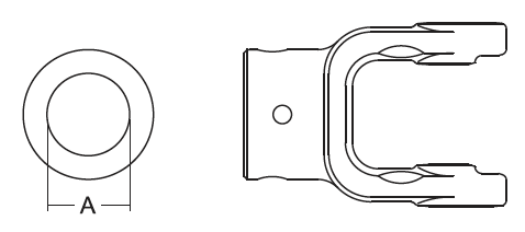 IMPLEMENT YOKE, 1-⅜” ROUND BORE, AW11
