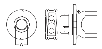 CLAMP YOKE 1-¾" x 20 SPLINE, TORQMASTER CLUTCH