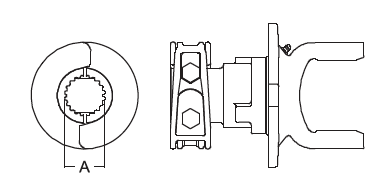 CLAMP YOKE 1-¾” x 20 SPLINE, 55 SERIES, TORQMASTER