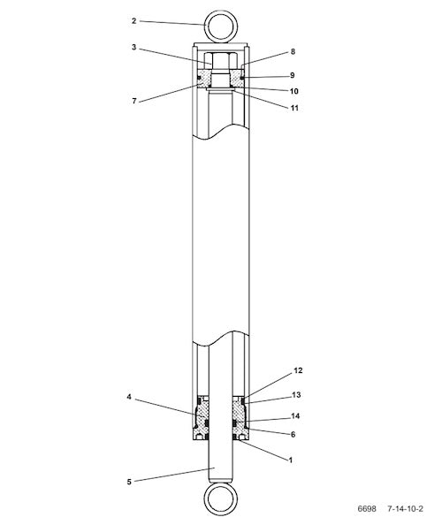 CYLINDER ROD, STABILIZER, BACKHOE