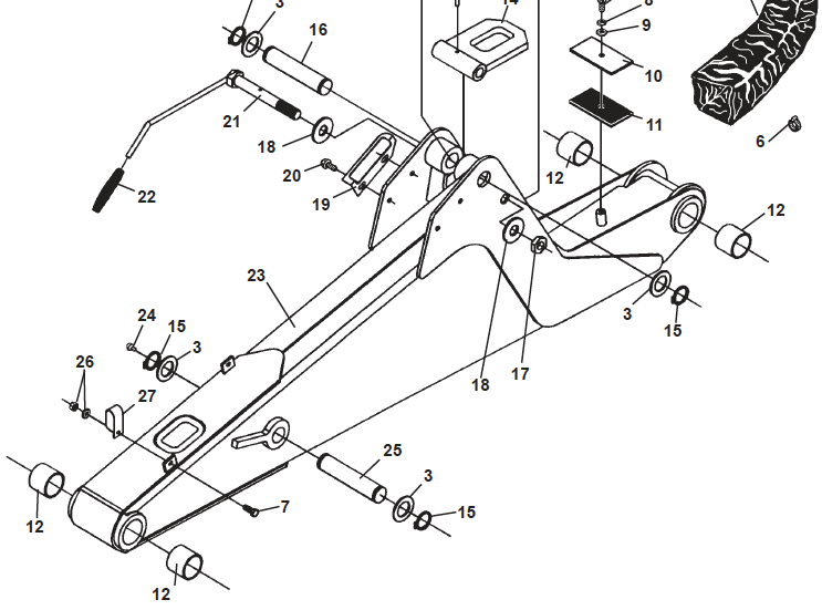 BOOM LOCK HANDLE, 509