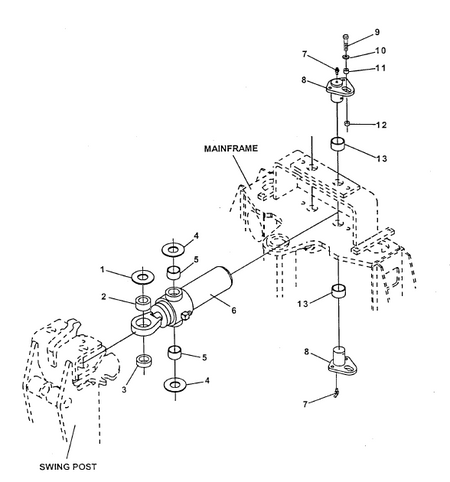 Swing cylinder assembly