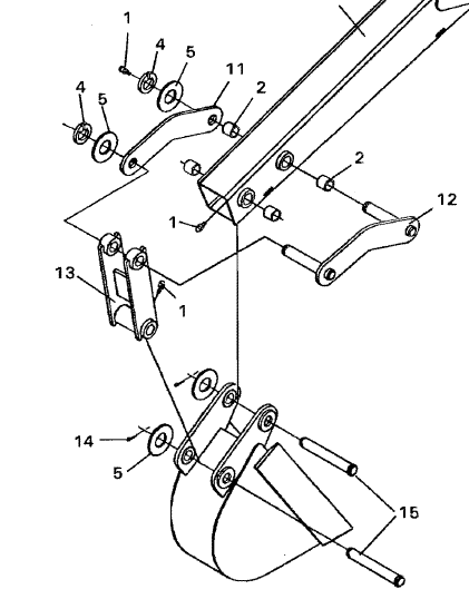 3265 backhoe, bucket linkage