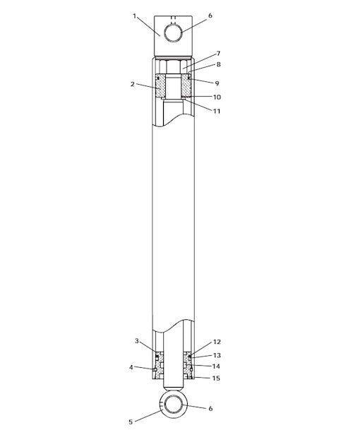 CYLINDER ROD, BRADCO 3265 DIPPER, 88449