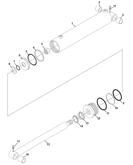 CYLINDER ASSEMBLY, 2.50 x 1.25 x 10.25