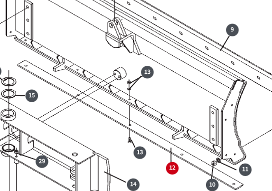 SKID BLADE BOTTOM, BOLT-ON