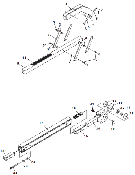 boom & crumber assembly, 42"