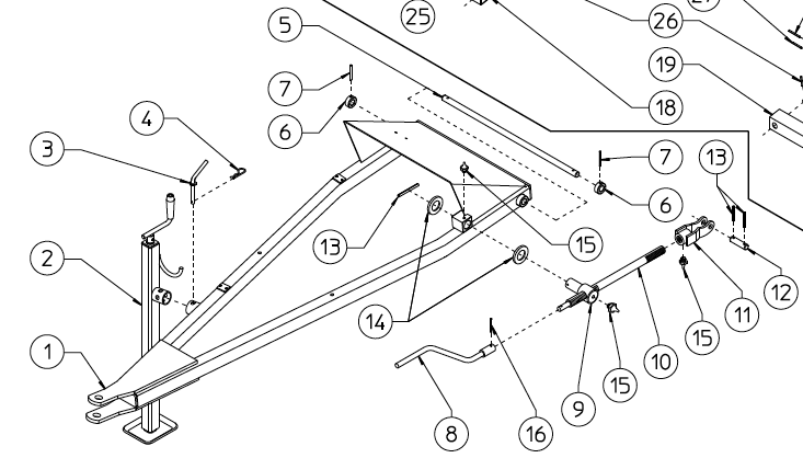 HANDLE, THREADED ROD 200.438