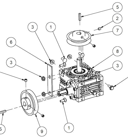 GEARBOX 15:1 (STRAW BLOWER) (GF314-00) (943005)