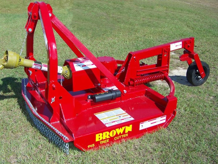 Brown open deck tree cutter