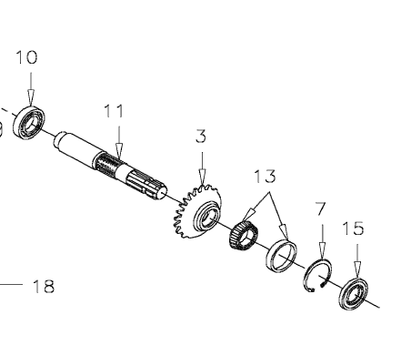 Input shaft breakdown