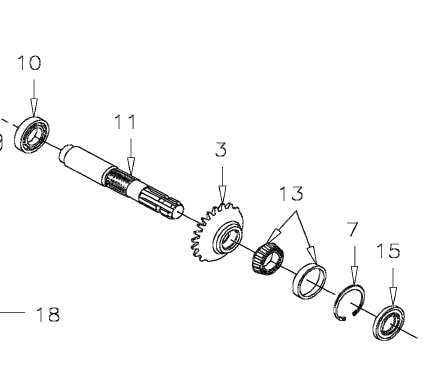 BEARING, INPUT SHAFT, TREE CUTTER