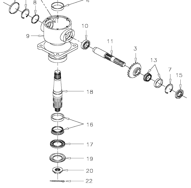 BEARING, OUTPUT SHAFT, BOTTOM