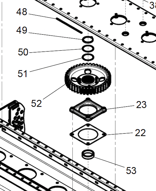 SPACER, MACHINED, 67 x 55 x 16.5