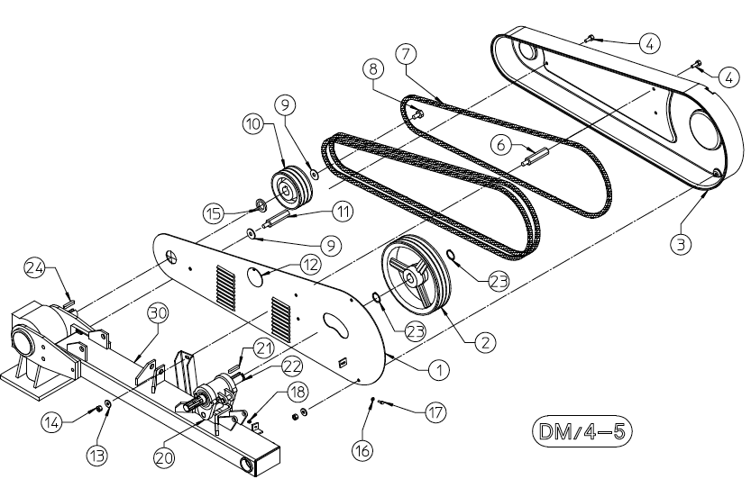 PULLEY, TRIPLE GROOVE 100.180