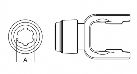 Tractor yoke, PTO shaft