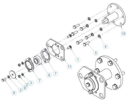 idler bearing assy