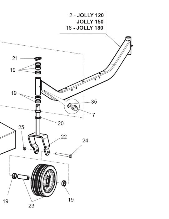 Wheel beam assembly