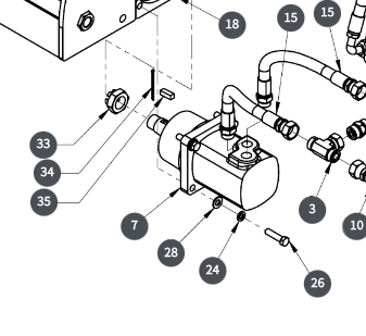 Cold planer hydraulic motor