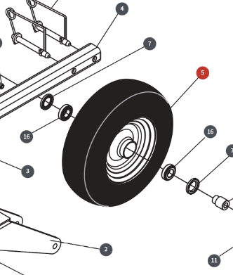 LAF6643, wheel assembly