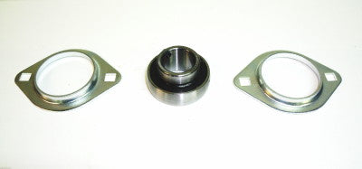 Sealed bearing, with flange housing