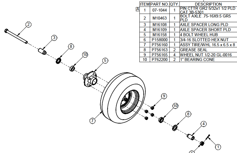 M16114 wheel upgrade kit