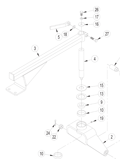 Support arm breakdown