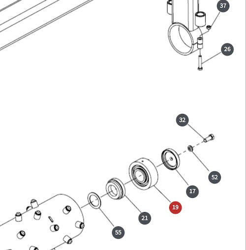 Idler bearing assembly, Harley TM7