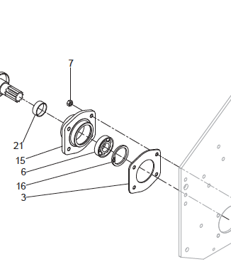 BEARING HOUSING, DRIVE END, MODEL L