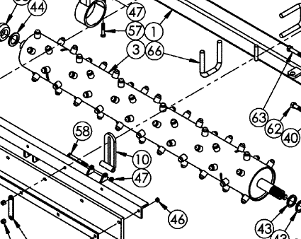 ROLLER ASSEMBLY, CARBIDE TOOTH, TM4