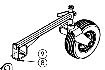 CASTER WHEEL ASSEMBLY, HARLEY