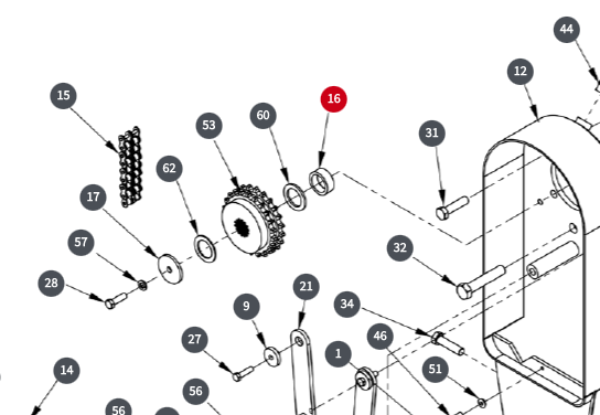 Top sprocket assembly