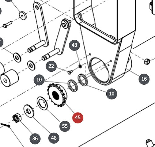 SPROCKET, 50B-17HT 1-⅜ x 21 SPLINE