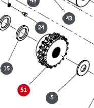 SPROCKET 60B18HT 1.375 x 21 SPLINE