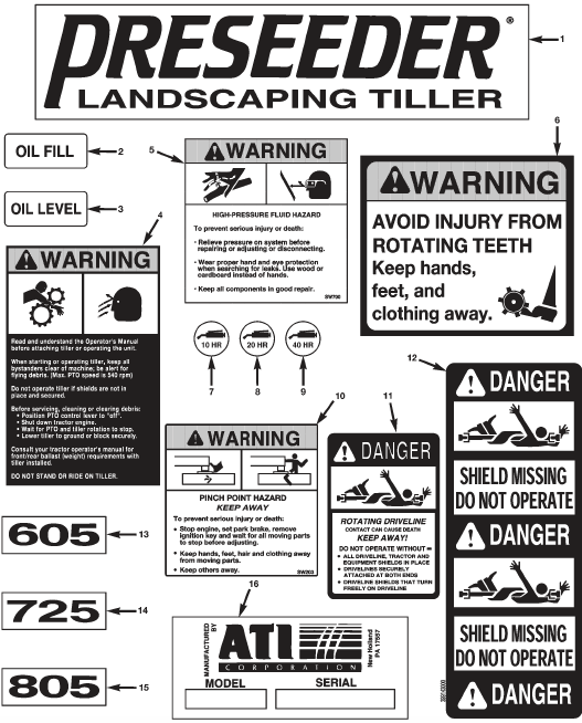 DECAL KIT 605 PRESEEDER – Ford Distributing