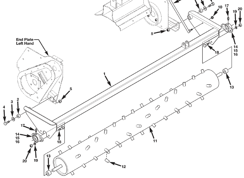 FRAME, ROLLER, 1.00 SHAFT, PRESEEDER 805 BSN 1000