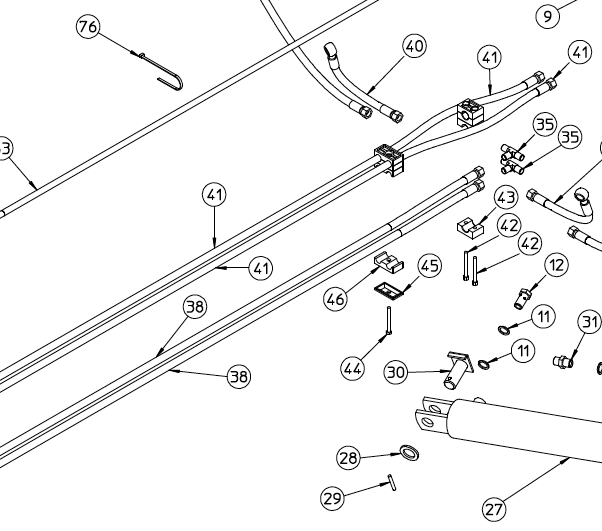 FRONT HOSE ¼, QRX12 630.626