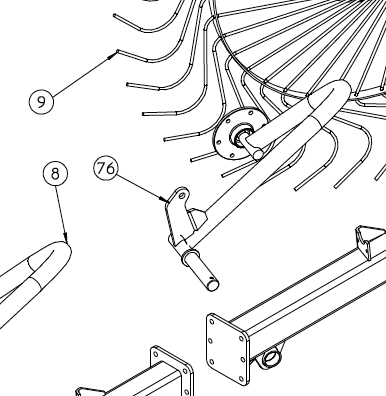 WHEEL ARM, RIGHT HAND, QRX 250.694